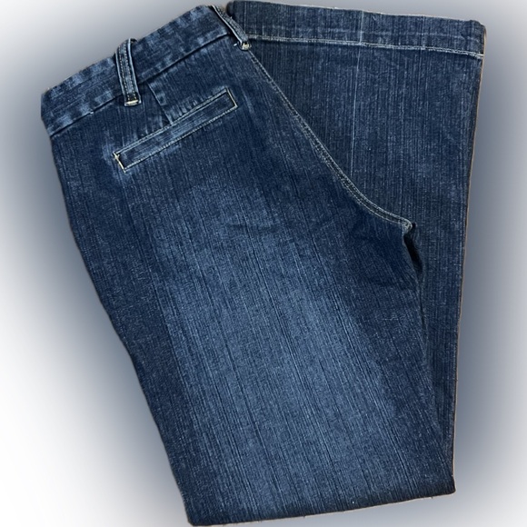 NWT Old Navy Trouser 2005 Ultra Low Waist Stretch Size 14 Flair Boho Hippie - Picture 9 of 12